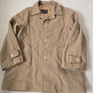Pierre Cardin Paris Wool Blend Coat – Size Large – Camel Classic Overcoat
